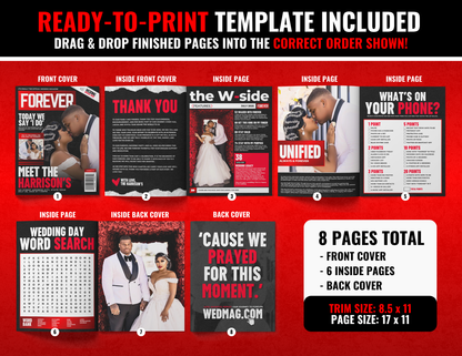 Wedding Magazine Booklet | Customizable DIY Booklet | Wedding Ceremony