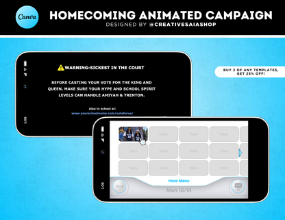Homecoming Animated Campaign | Customizable DIY Campaign | Gaming Main Menu | Wii Inspired