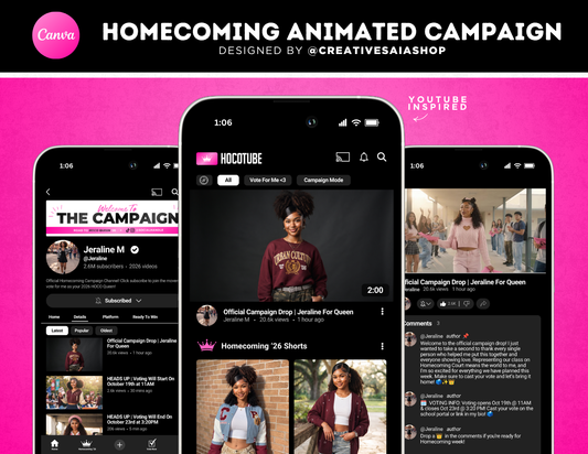 Homecoming Animated Campaign | Customizable DIY Campaign | YouTube Inspired