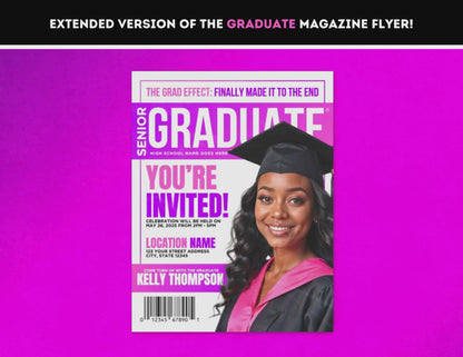 Graduation Magazine + Activity Booklet | Customizable DIY Booklet | Grad Party Decor