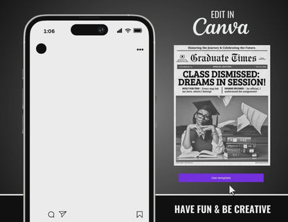 Graduation Flyers | Customizable DIY Invitation Flyers | Graduate Times | Newspaper Flyers