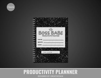 Boss Babe Productivity Planner | 95 Page Planner | Done For You Planner | Productivity Planner