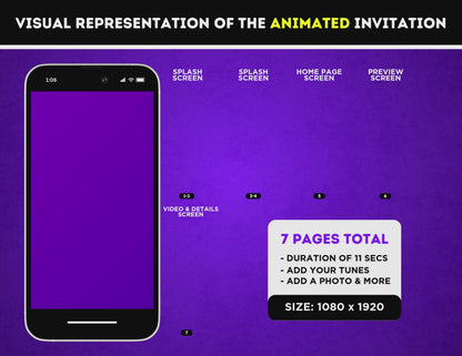 Graduation Animated Invitation | Customizable DIY Invitation | Streaming Platform | Tubi Inspired