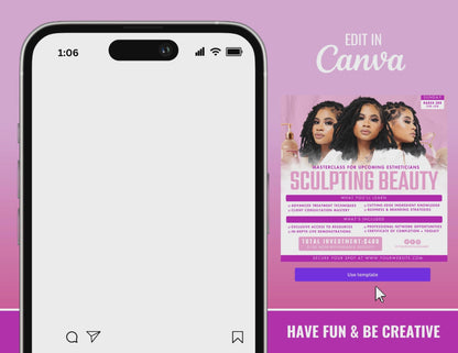 Esthetician Masterclass Flyer | Customizable DIY Business Flyer