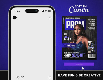 Prom Send Off Flyer | Customizable DIY Invitation Flyer | XXL Inspired