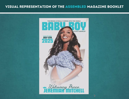 Baby Shower Activity Booklet | Customizable DIY Booklet | Prince Themed Baby Shower