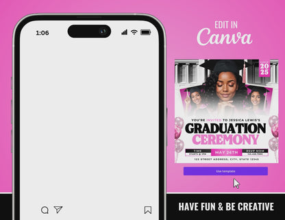 Graduation Flyer | Customizable DIY Invitation Flyer