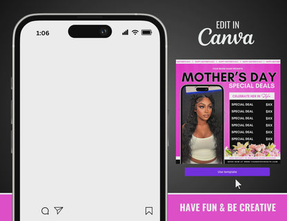 Mother's Day Specials Flyer | Customizable DIY Business Flyer