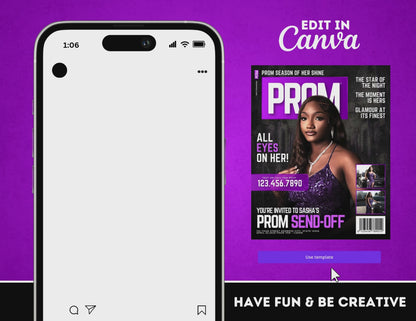Prom Send Off Flyer | Customizable DIY Invitation Flyer | XXL Inspired