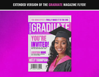 Graduation Magazine + Activity Booklet | Customizable DIY Booklet | Grad Party Decor