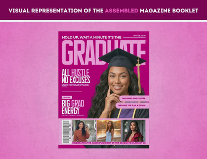Graduation Magazine + Activity Booklet | Customizable DIY Booklet | Grad Party Decor | Sports Inspired