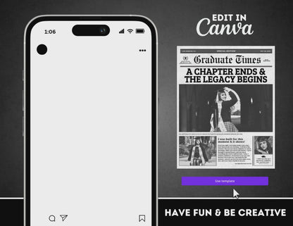 Graduation Bundle | Customizable DIY Invitation Bundle | Graduate Times | Newspapers