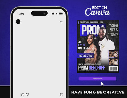 Couples Prom Send Off Flyer | Customizable DIY Invitation Flyer | XXL Inspired