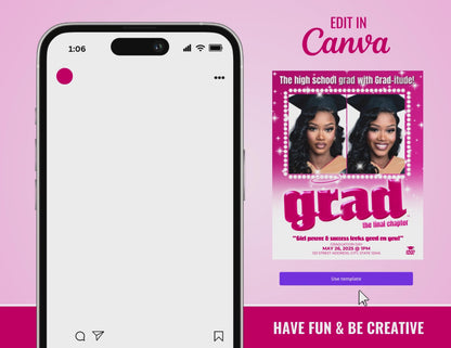 Graduation Flyer | Customizable DIY Invitation Flyer | Movie Poster Flyer