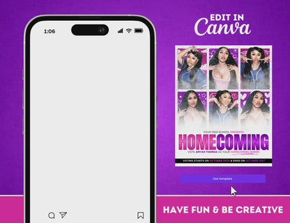 Homecoming Flyer | Customizable DIY HOCO Flyer | Yearbook Inspired