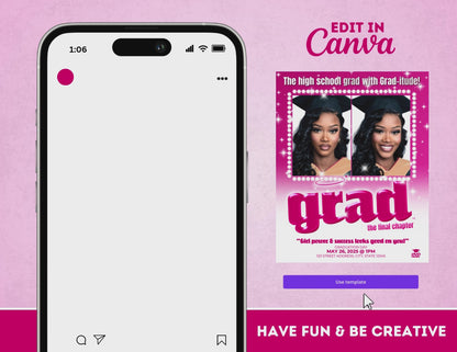 Graduation Flyer | Customizable DIY Invitation Flyer | Movie Poster Flyer | Bratz Movie Inspired