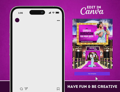 Prom Queen Flyer | Customizable DIY Prom Flyer