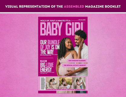 Baby Shower Activity Booklet | Customizable DIY Booklet | Baby Girl Sports Inspired