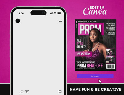 Prom Send Off Flyer | Customizable DIY Invitation Flyer | XXL Inspired