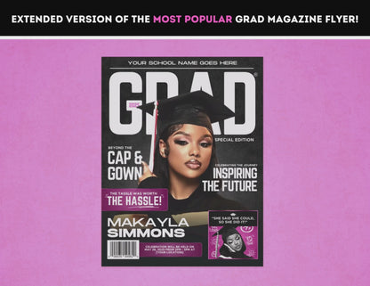 Graduation Magazine + Activity Booklet | Customizable DIY Booklet | Grad Party Decor
