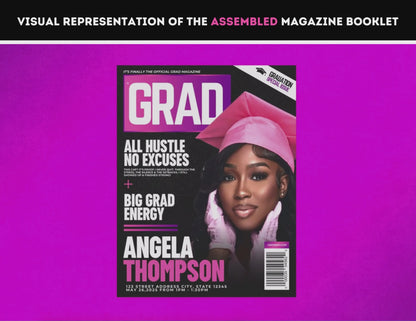 Graduation Magazine + Activity Booklet | Customizable DIY Booklet | Grad Party Decor | XXL Inspired
