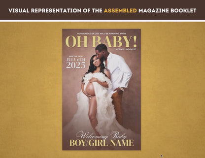 Baby Shower Activity Booklet | Customizable DIY Booklet | Elegant Themed Baby Shower